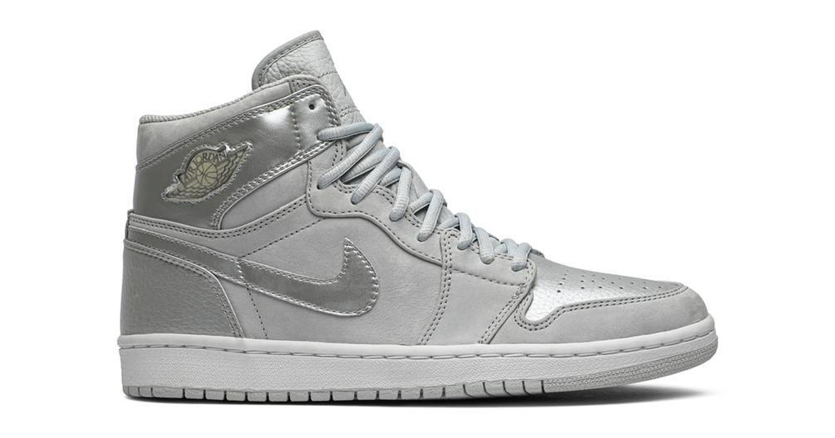 silver and black jordan 1